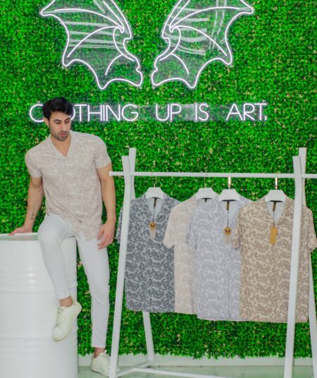 MCN Shirts Patterned Honeycomb Fabric 1